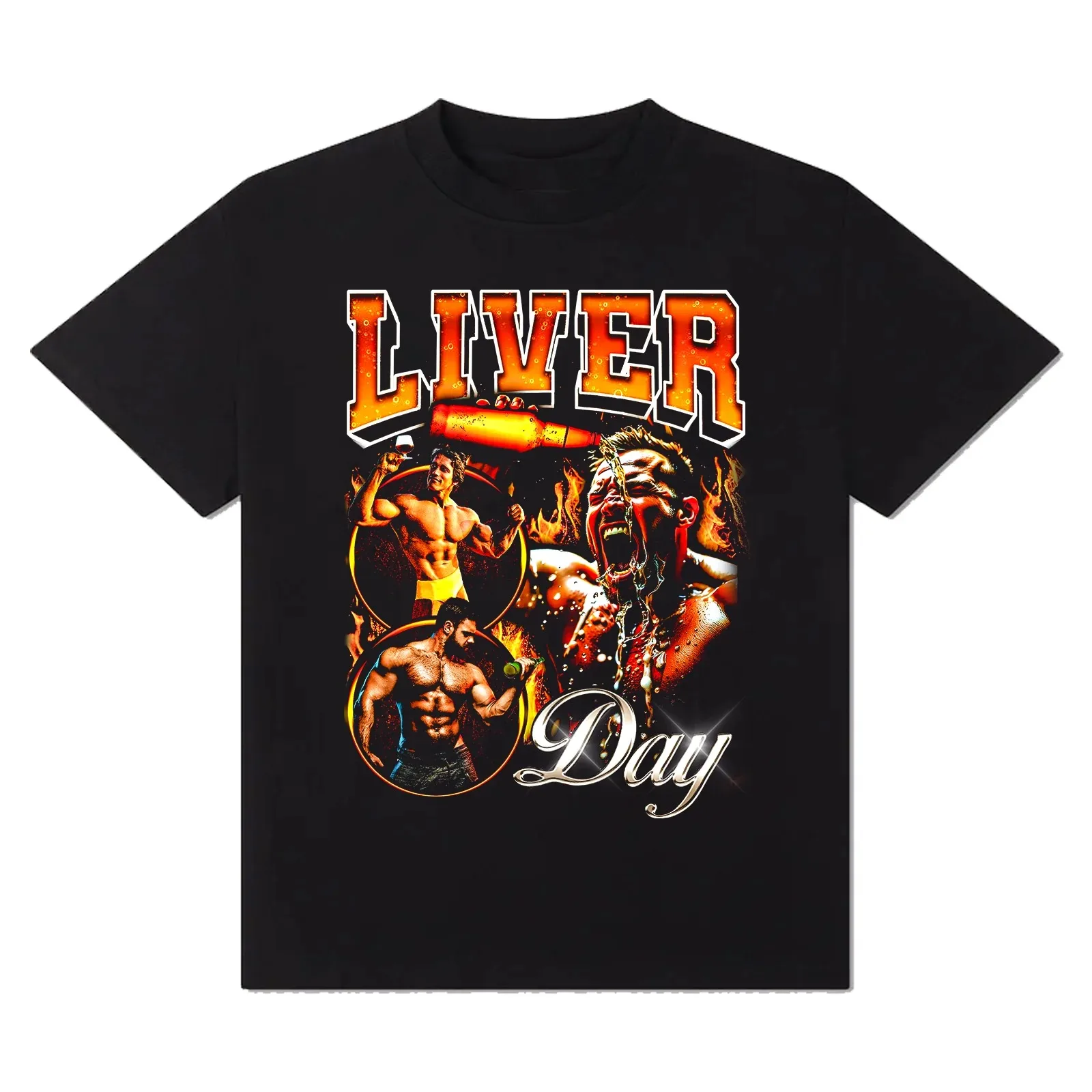 

Liver Day T-shirt Men's and Women's Short Sleeve High Quality Cotton Tees Vintage Y2K Tops Summer T Shirt Unisex Streetwear