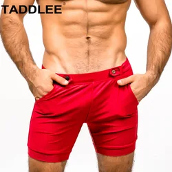 Taddlee Swimwear Men Swim Trunks Shorts Pockets Swimsuits Boardshorts Surf Brief