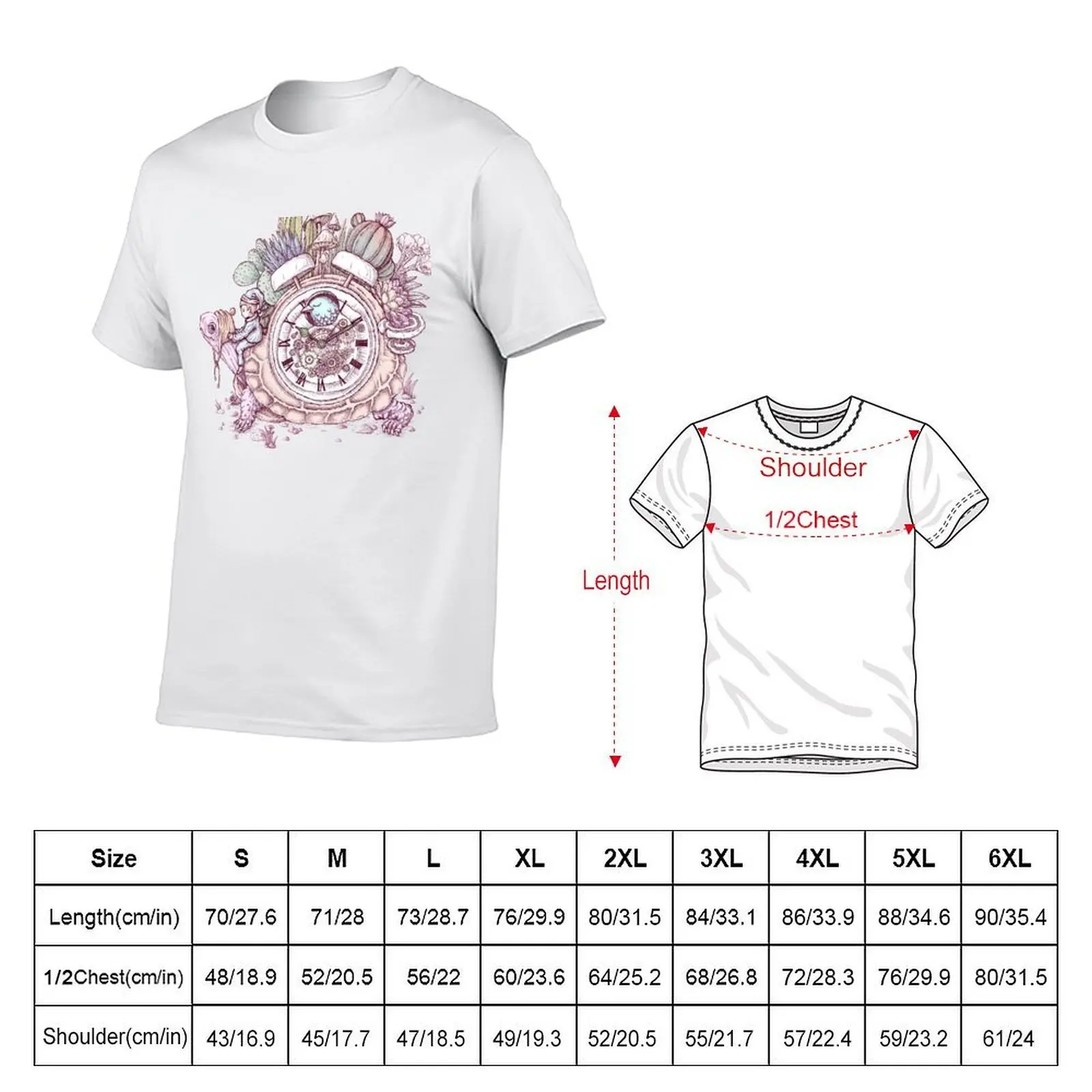 slow alarm clock T-Shirt blanks graphic t shirt vintage Men's clothing