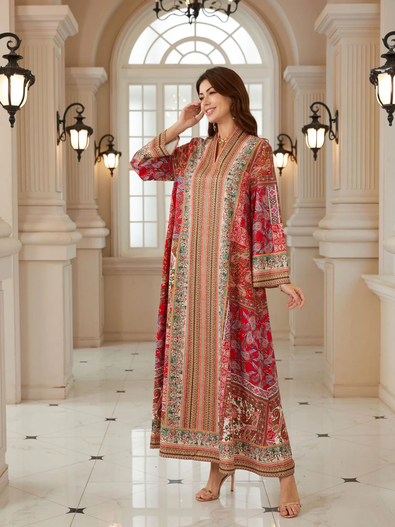 Luxurious Abaya Embroidered Floral Pullover Abaya Conservative Long Sleeve Abaya Designer Dubai Embroidered Galabiyat - view 2
