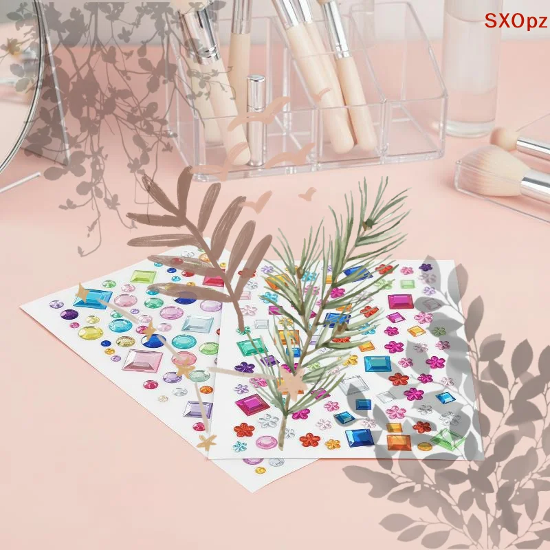 Self-Adhesive Rhinestone Stickers Colorful: Crystal Jewel Crafts Scrapbooking Phone Case Card Making Nail Art
