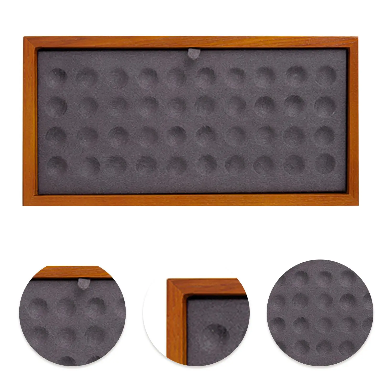 Jewelry Display Tray Empty Plate Microfiber Holder for Gemstone Diamond Show