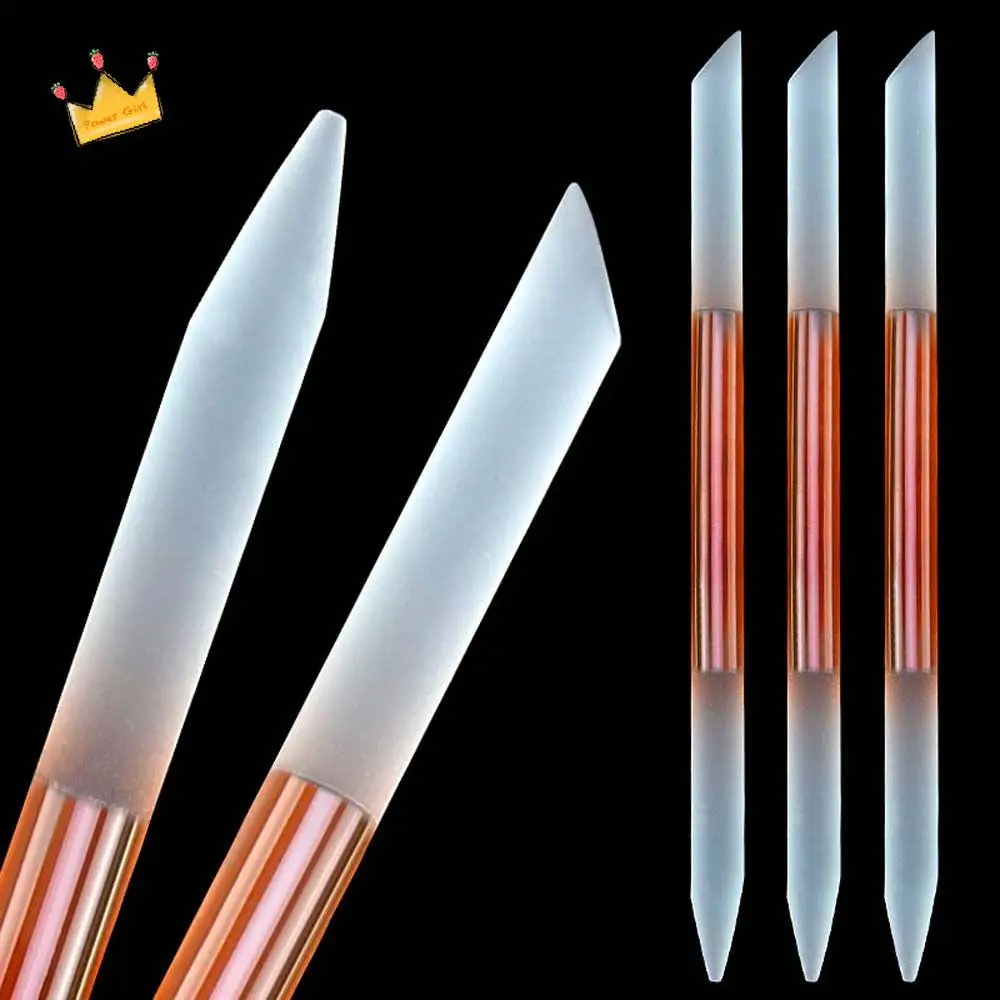 Rutschfeste Nail Art Tools Nagelpolieren Maniküre Werkzeuge Doppelseitige Nagelfeile Pediküre Werkzeug Nagelhautentferner Glas Nagelhautschieber
