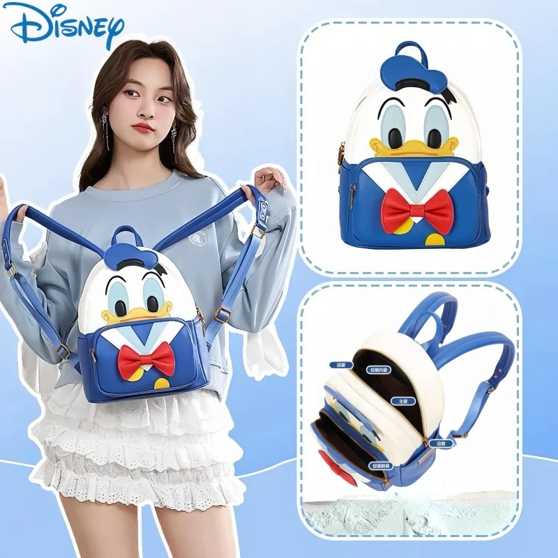 Disney Donald Duck Cosplay Backpack Anime Cartoon Backpack Children Satchel Cute Cartoon Character School Bag Kids Fashion Gifts