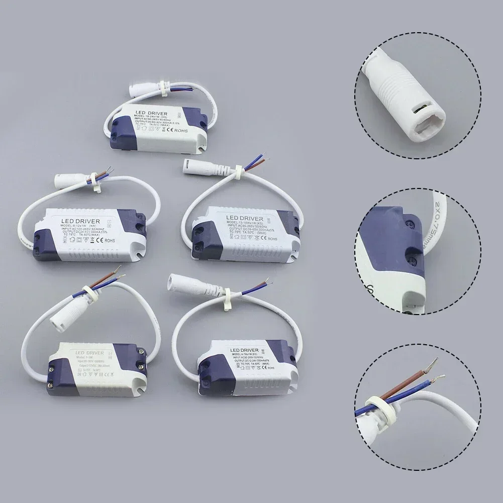 Driver da pannello LED DC 12-24V Potenza di azionamento 300mA Corrente costante 3W 6W 12W 18W 24W Alimentatore LED DC per luci di pannello LED