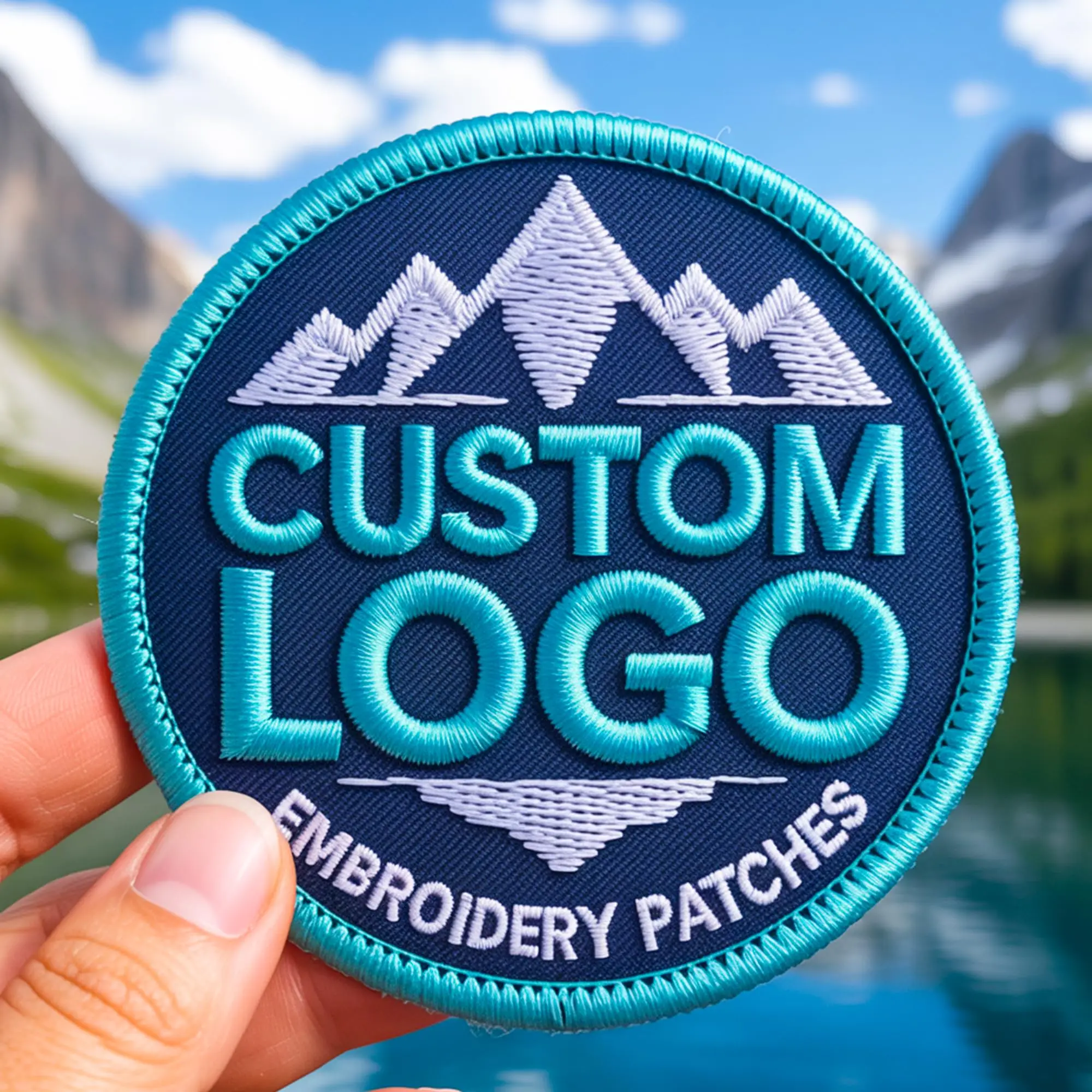 Embroidered patch hook-and-loop patch patch with fine blue thread tactical military patch set suitable for hats, bags