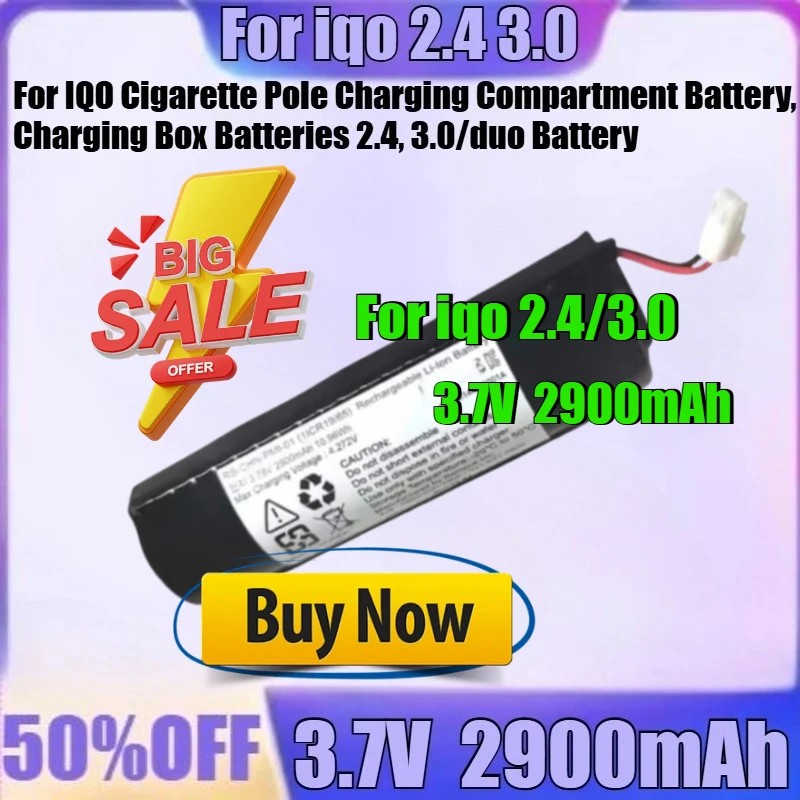

New 3.7V 2900mAh for IQO 2.4/3.0 For IQO Cigarette Pole Charging Compartment Battery ,Charging Box Batteries 2.4 3.0/duo Battery