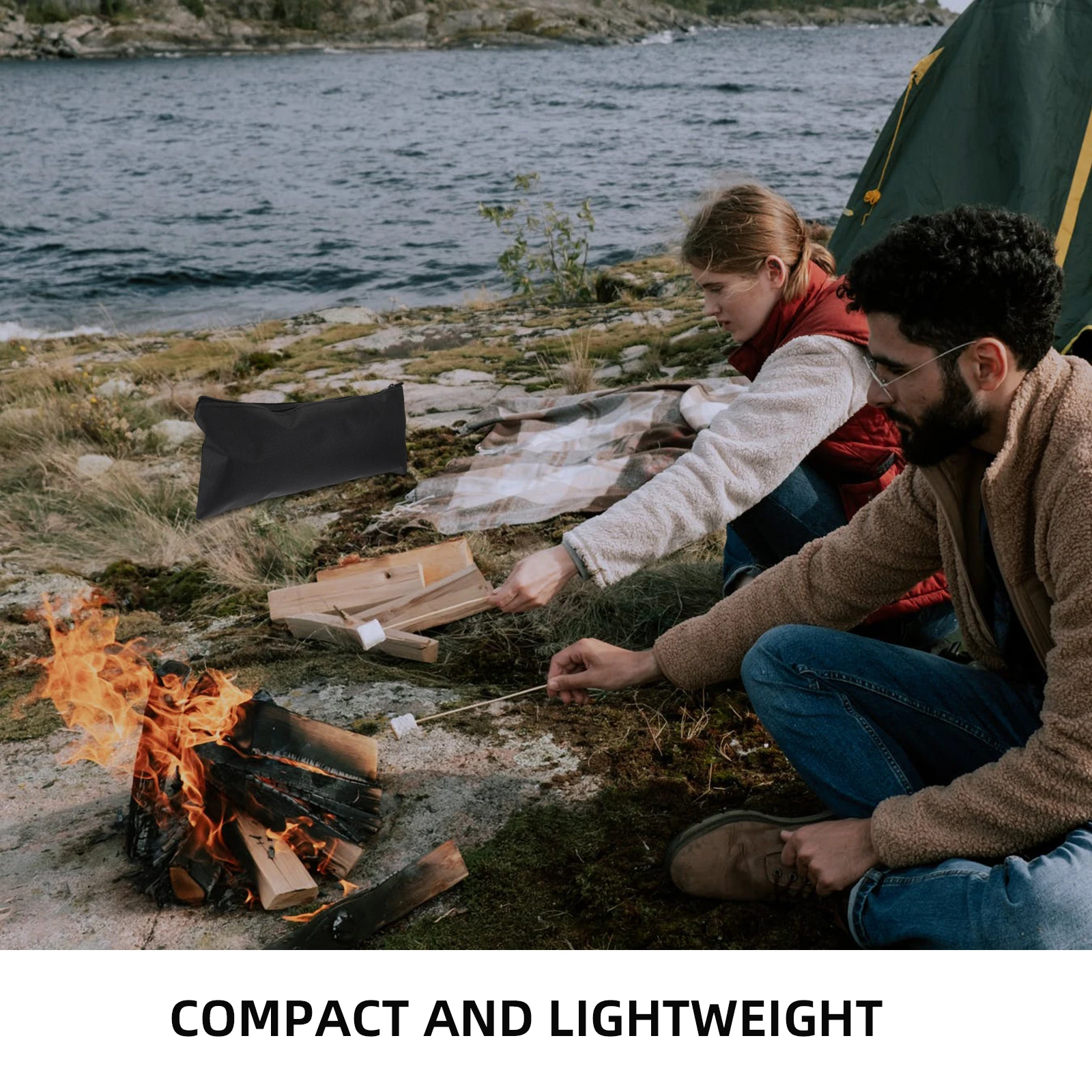 

5Pcs Bbq Tools Pouch Set Premium Canvas Storage Bags for Barbecue Tool Organizer with Zipper Portable Outdoor Use