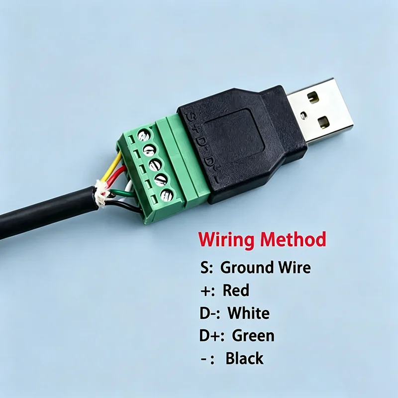 USB 2.0 Type A Male/Female to 4/5 Pin Screw Connector USB Jack with Shield Screw Terminal Plug Socket for Computer TV Keyboard
