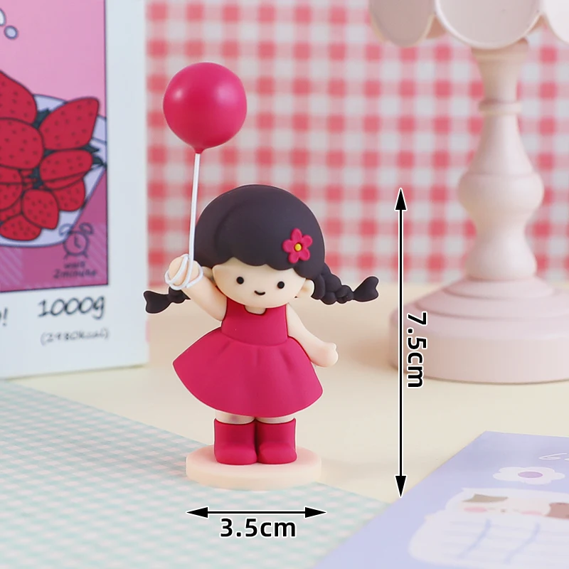 Nowe dekoracje na tort księżniczki Happy Birthday Cake Toppers dla dziewczynki 1st Years Old Birthday Baby Shower Party Decor Flower Gift Box — zdjęcie 7