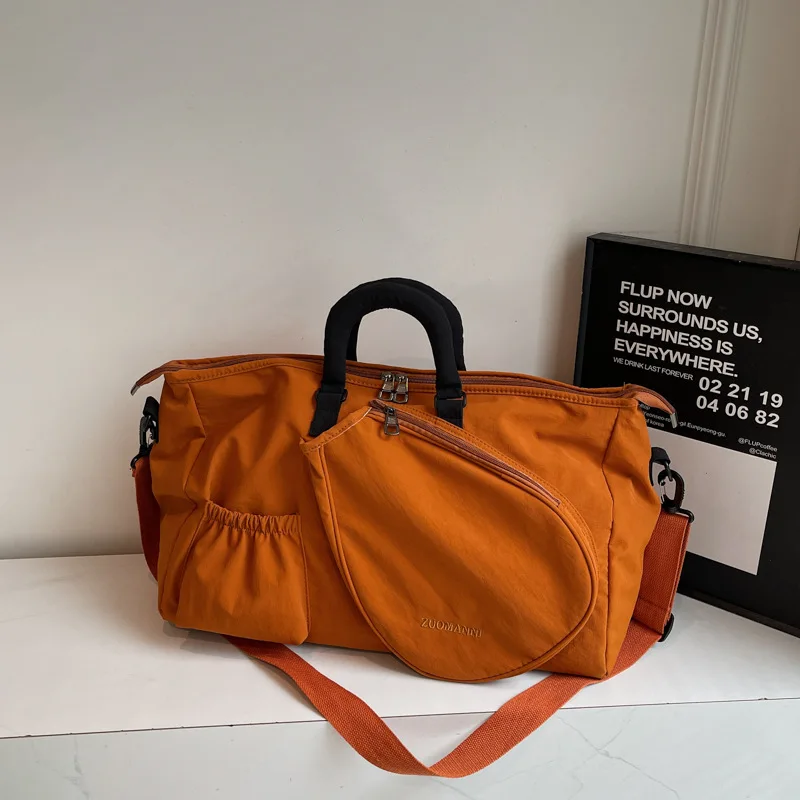 Waterproof Travel Bag Large Capacity Duffel with Badminton Racket Storage for Gym Sports and Weekend Trip