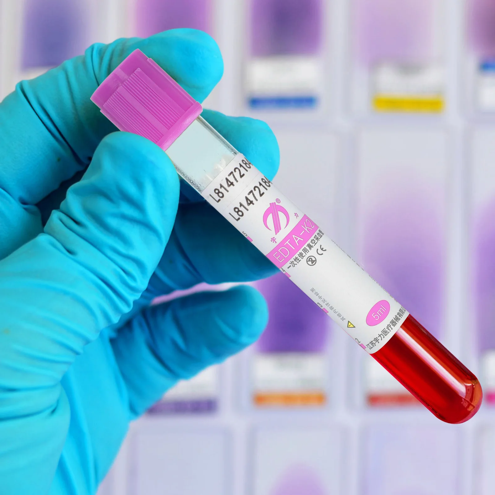 

100 Pcs Laboratory Test Tub Tube Blood Tubes Anticoagulant with Lids