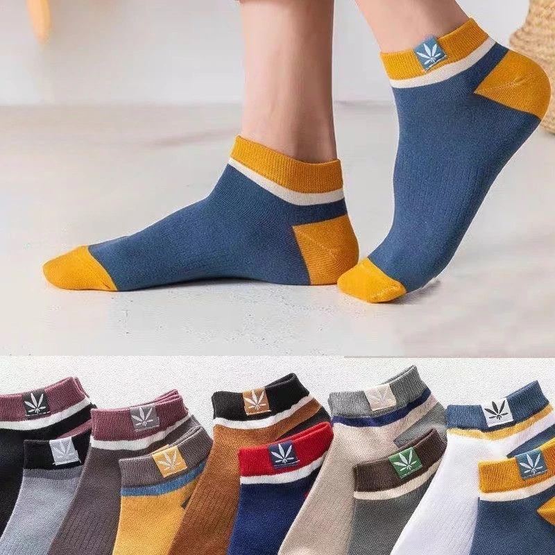 

4 пары носков-лодочек унисекс с цветными блоками и боковой этикеткой, мягкие, удобные, дышащие, устойчивые к запаху, повседневные носки для пар в спортивном стиле