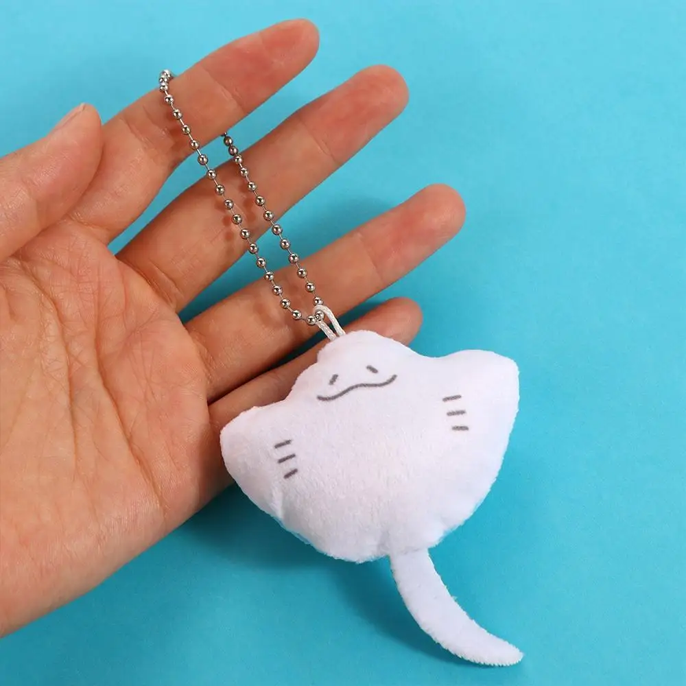 Ray Fish Ray Fish Colgante de felpa Mini muñeco de pez muñeco de peluche Mini llavero de muñeco de pez Animal esponjoso llavero de tacto acogedor para niños/niñas