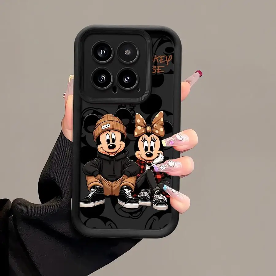 Casing ponsel keren Mickey Minnie Mouse, casing penutup lembut Funda Capa untuk Xiaomi Redmi Note 11 13 Pro Plus 5G 10 Lite 9 12 9S 12S 11Pro