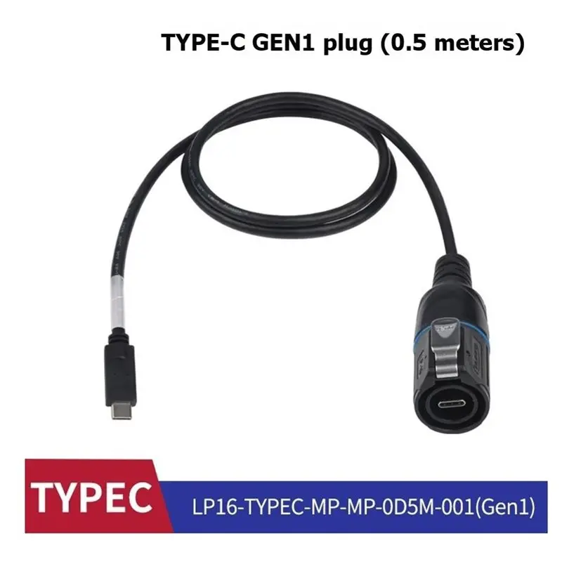

Водонепроницаемый удлинительный кабель USB-C B03B, 3А, 0.5м, с разъемом Type-C для быстрой зарядки и передачи данных 10 Гбит/с, GEN1