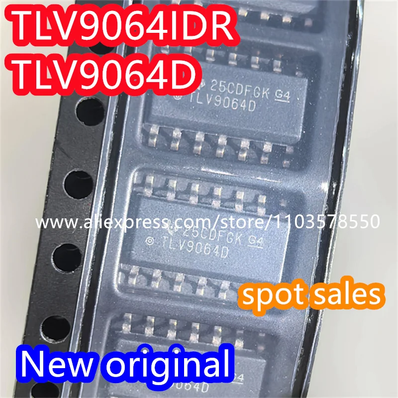 (50PCS) 100% Brand new original TLV9064IDR code TLV9064D package SOIC-14 4-channel operational amplifier chip TLV9064ID TLV9064