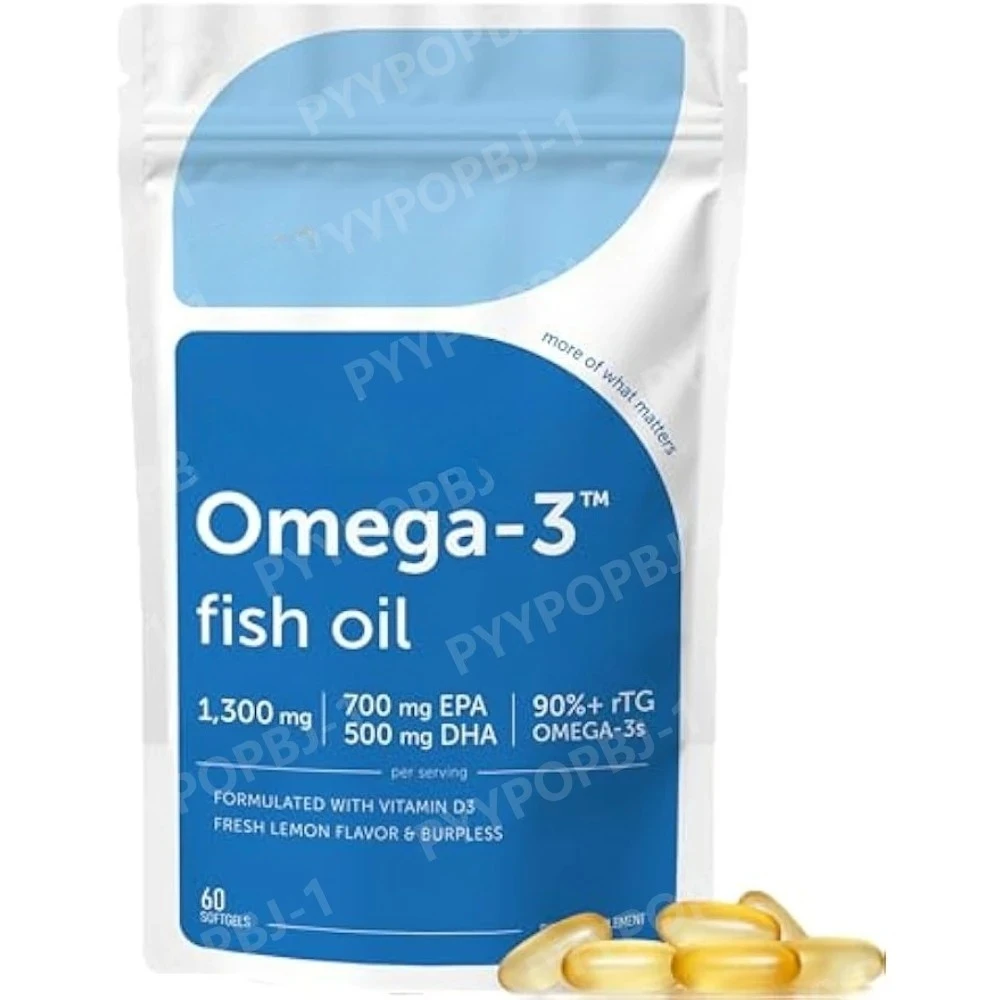 

Omega-3 Рыбьее масло с ультравысокими мягкими капюшонами без заусенцев EPA и DHA | rTG Omega-3 с витамином D3 Wild-Caught Холодная глубоководная вода