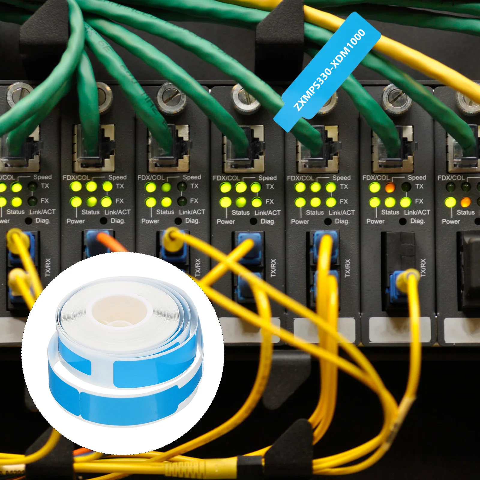 

1 Roll Thermal Cable Paper Tear Resistant Waterproof Flexible Thermal Paper Wire Label Sticker Identification Tags