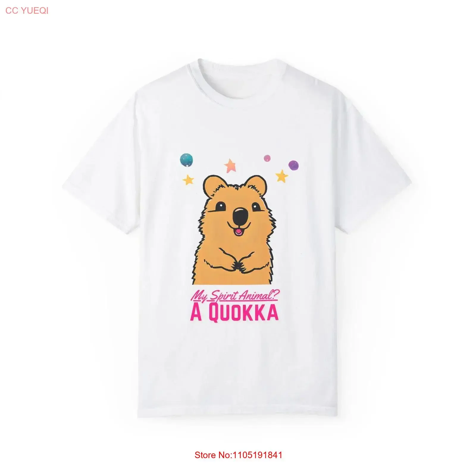 روح الحيوان QUOKKA الملابس مصبوغ تي شيرت خمر غسلها موضة لينة مريحة أوم امتدت تنفس تنوعا الرسم