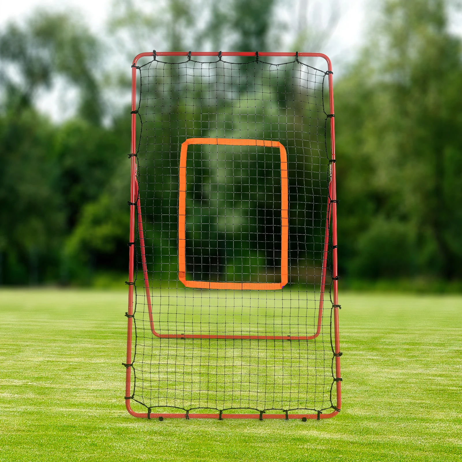 Rebound Angles Volleyball Net, Bounce Back Return Board Net, 7x4ft/2.1x1.2m, for School Sports Training, Red