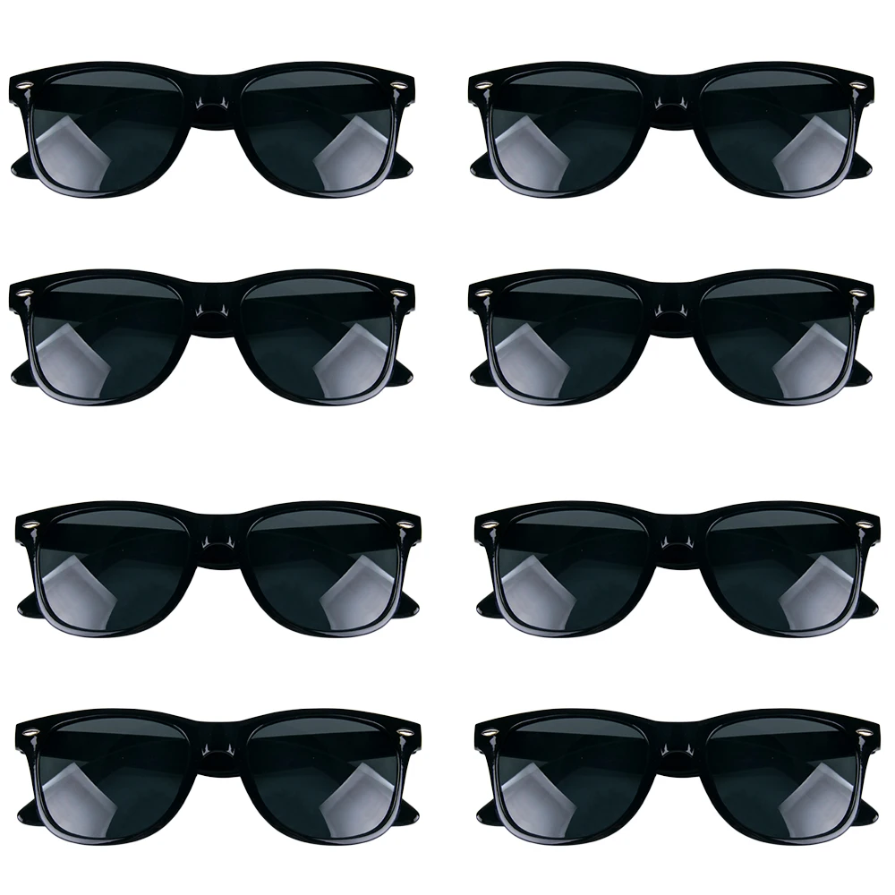 8-12pairs Black Square Frame Sunglasses for Women Men Bride and Groom Photo Glasses Bridal Shower Bachelorette Party decoration