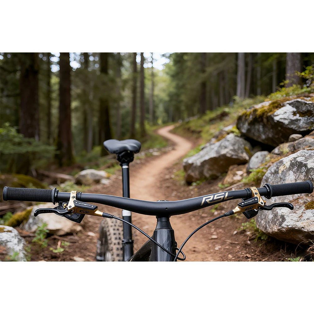 

MTB Carbon Handlebar For RSL,Stem Rise 0°, Stem Length 35/45/55, Clamping 28.6mm Rise 27.5mm Width 760mm Mountain Bike Part