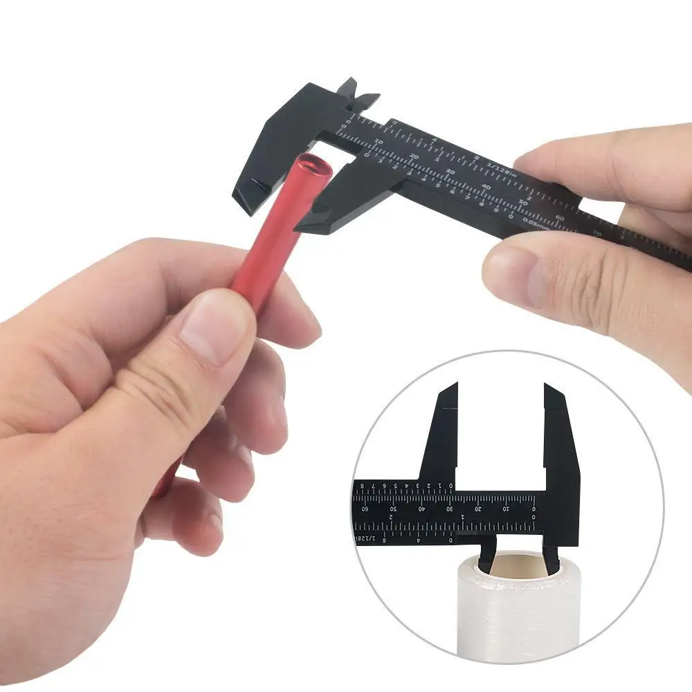 150mm Double Scale Plastic Vernier Caliper Ruler Microblading Ruler For Eyebrow Tattoo Permanent Beginner Makeup Measuring Tools
