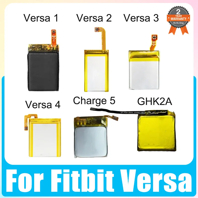 New Replacement Battery For Fitbit Versa 1 2 3 4 Versa Lite Charge 5 Sense 2 GHK2A Sports Watch SP281928SF 332327 LSSP411415