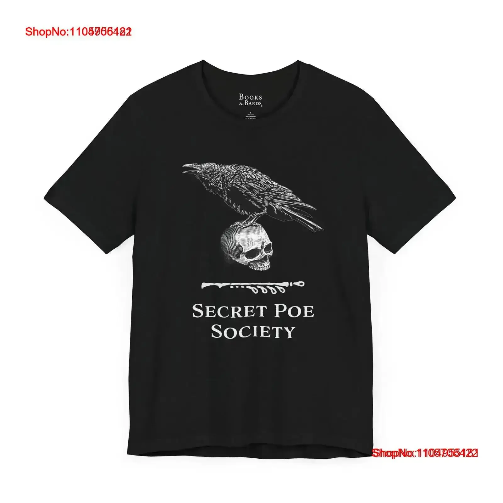 Poe T Shirt Edgar Allan Classic Books Literary Horror vintage Washed Top For Everyday Wear Stylish fashion Slightly Soft