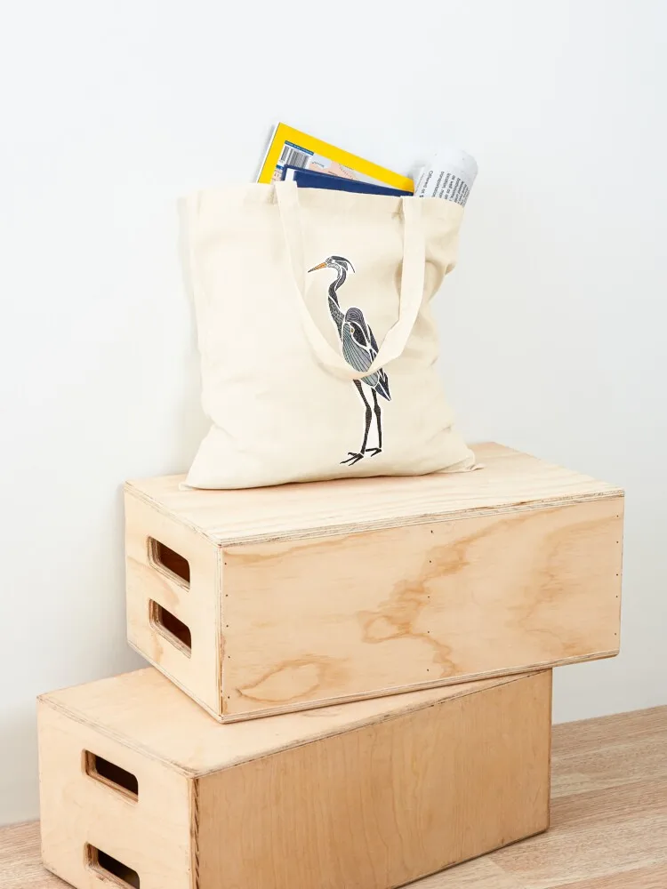 حقيبة حمل هيرون الزرقاء الرائعة، حقائب قماشية، حقيبة كتف قماشية، حقيبة يد للسيدات