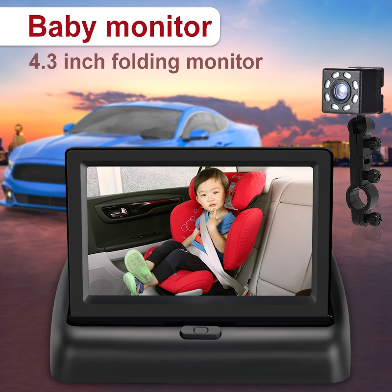 

Easy installation 4.3 Inch Display Screen Car Rear View Camera with Monitor Infrared Night Vision Baby Car Camera Monitor