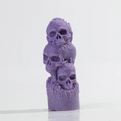 3D Halloween Skeleton Stacking Candle Silicone Mold Handmade Skull Head Aromatherapy Candle Plaster Resin Mould Halloween Decor