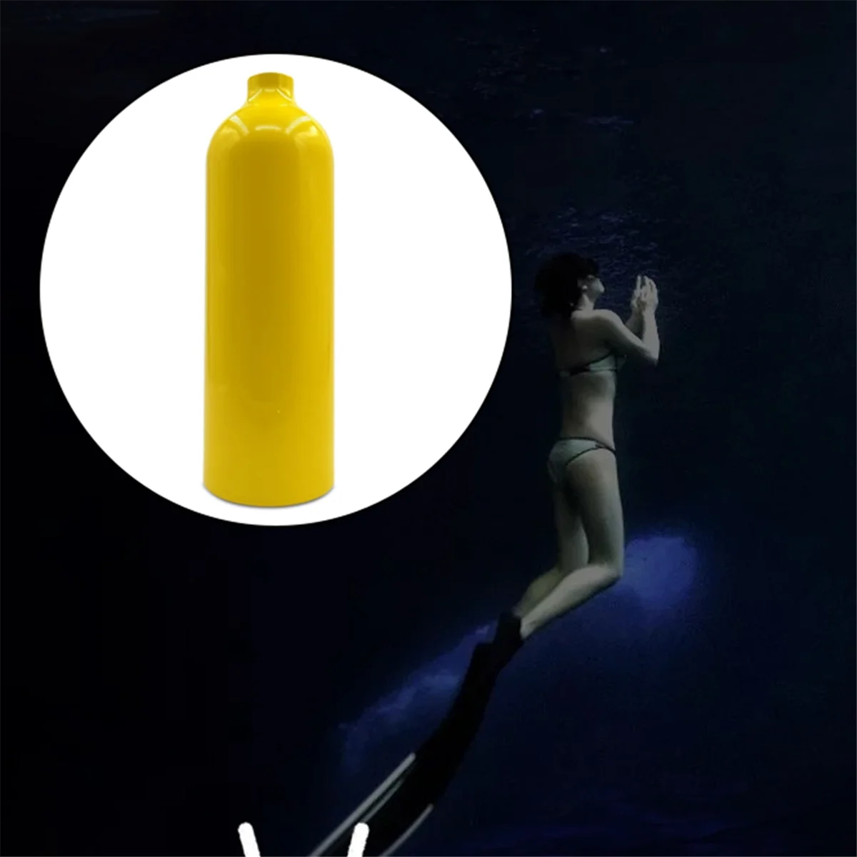 20mpa Diving High Pressure Aluminum Alloy Cylinder Outdoor Diving Oxygen Tank,Scuba,Scuba Diving Equipment,1L