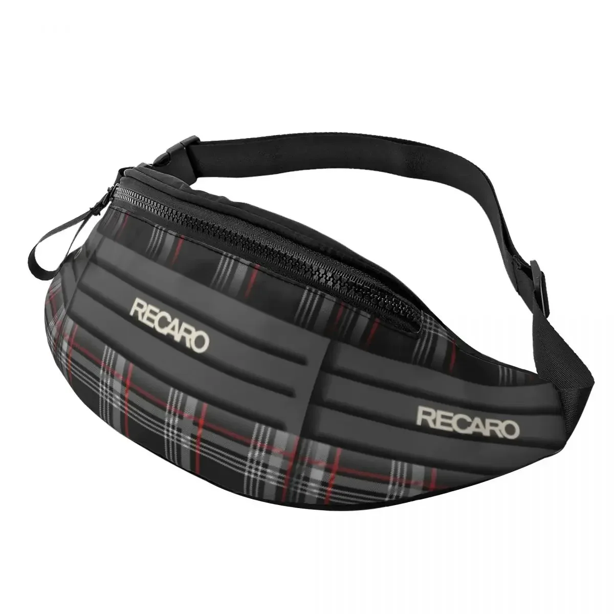 Recaros Logo Fanny Bag Customized Crossbody Waist Pack Men Women Cycling Camping Phone Money Pouch