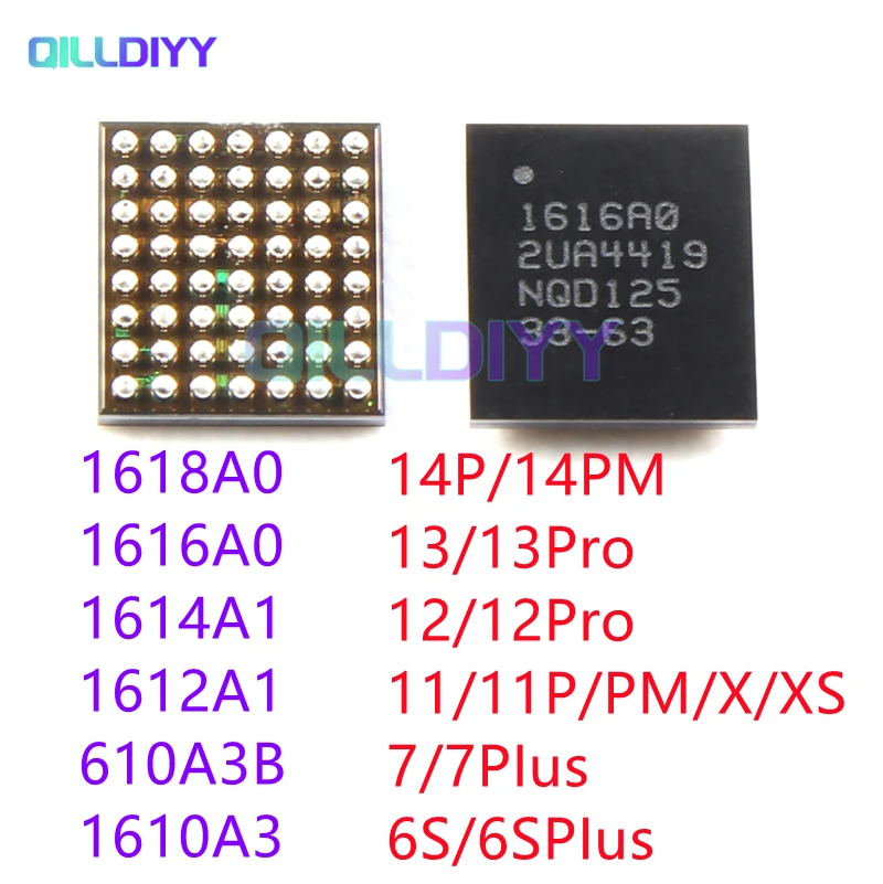 20Pcs/Lot U2 Charging IC 610A3B For iPhone 11 12 13 Pro Max X XS 7 8 1616A0 1614A1 1612A1 1610A3 1610A2 1618A0 USB IC Chip