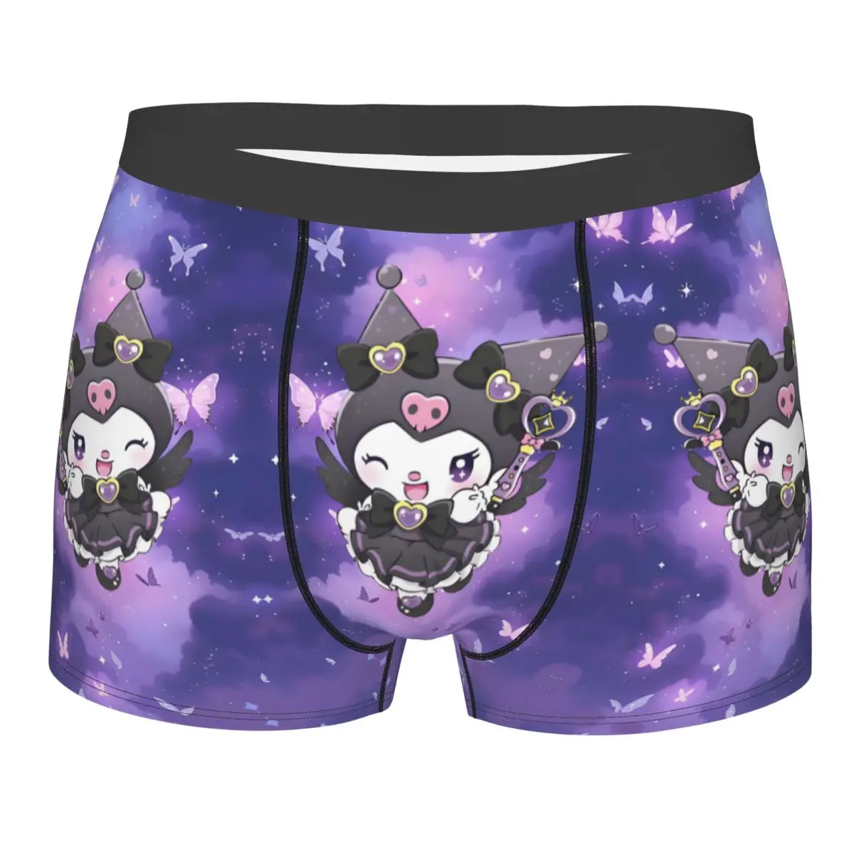 Kuromi Cartoon Movie Boxer Shorts For Men 3D Printed Classical Cartoon Movie Anime Underwear Panties Briefs Stretch Underpants