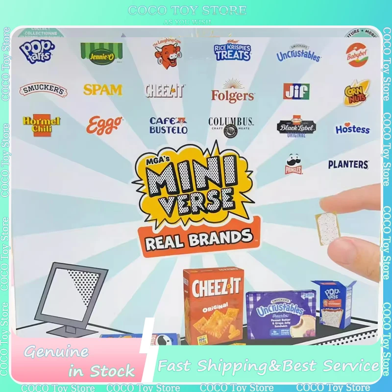 

Genuine Mga Miniverse Real Barnds Mysterious Box Figurese Action Anime Figures Mini Supermarket Diy Ornament Birthday Gift Toys