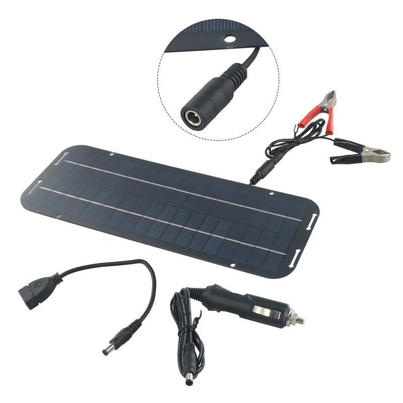 5W18Vsolar Car Photovoltaic Panel 4-in-1outdoor Mobile Phone Portable Semi Flexible Monocrystalline Silicon Emergency Power Bank - view 5