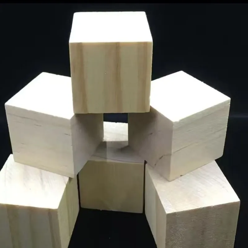

33Pcs 2.5x2.5cm Blank Wood Blocks, Smooth, for Photo Cubes & Stamping