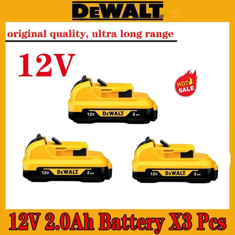 12V Volt Max Lithium Ion Battery Replacement for DeWalt DCB120 DCD700 DCF610 DCB127 DCB124 DCR006 Rechargeable Batteries 2000mAh