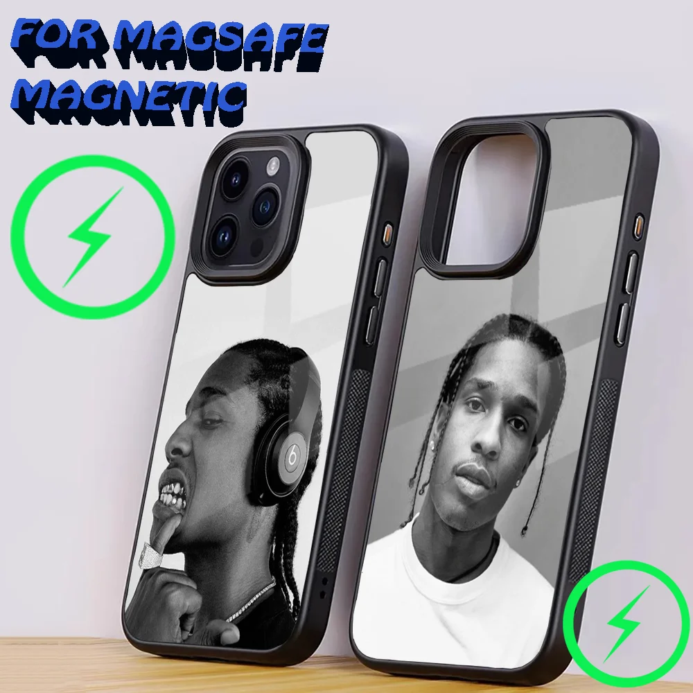 

Rapper A-ASAP Rocky Phone Case For iPhone 16,15,14,13,12,11,Plus,Pro,Max Mini Magsafe Magnetic Wireless Charging