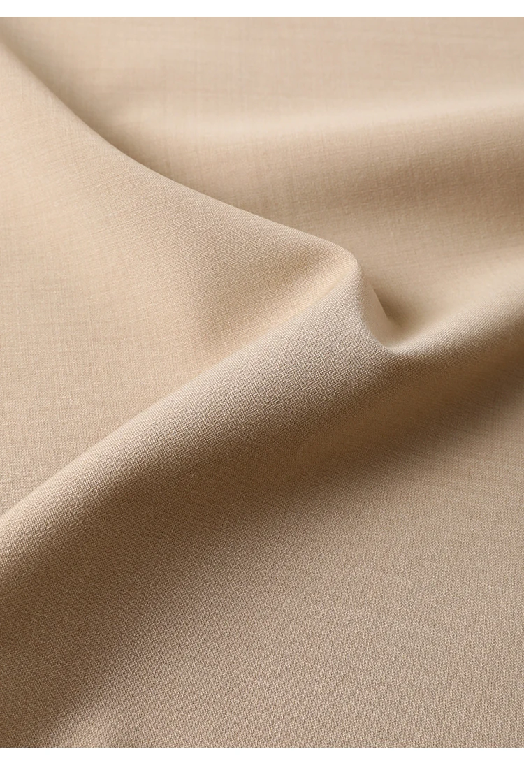 KL9523338 Hoch taillierte Hose aus Wollmischung mit weitem Bein für Damen, plissierte Vorderseite, Herbstmode, Damenbekleidung – Detail 19