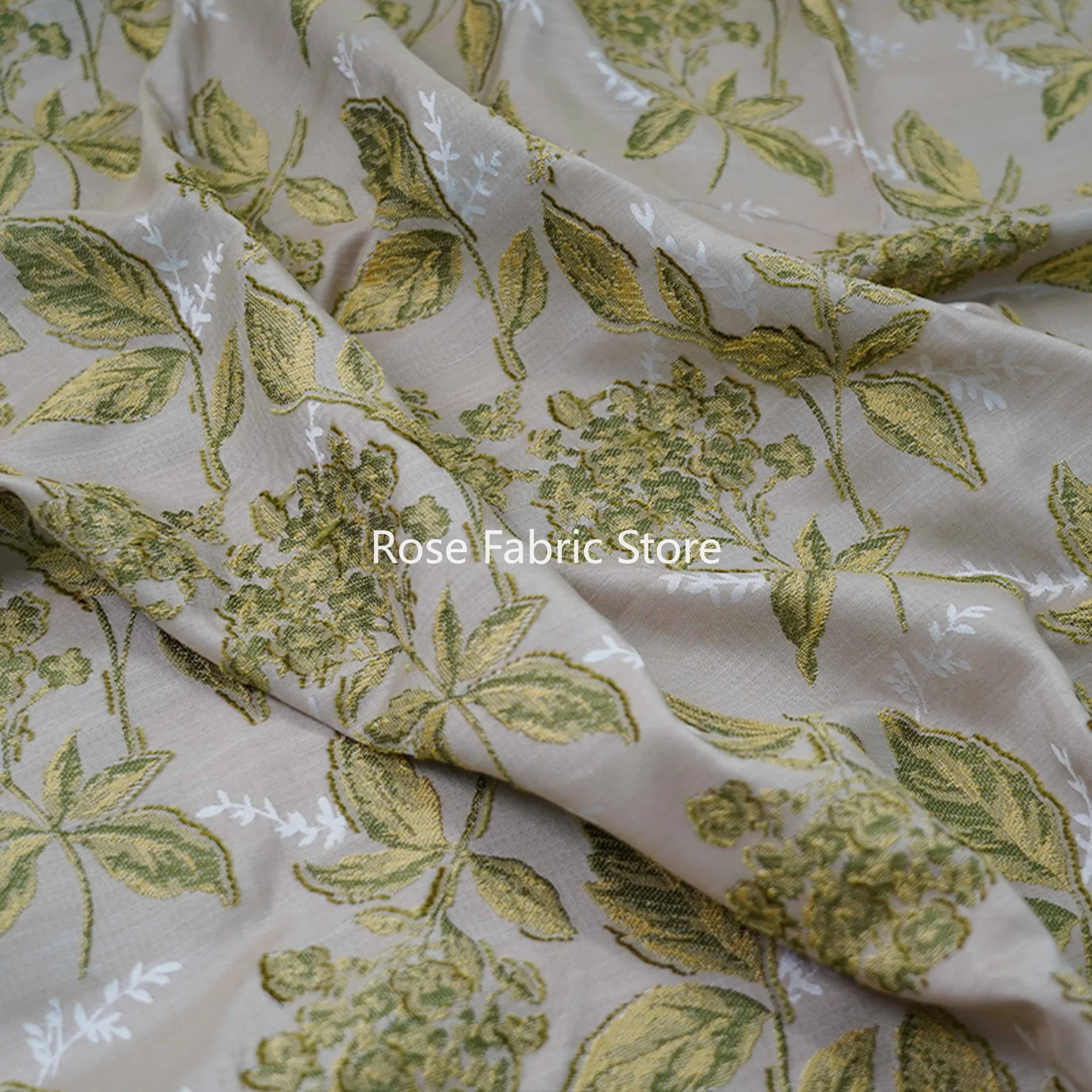 1 Meter Retro Abstract Floral Jacquard Fabric Dress Luggage Bag Sofa Cover Decorative Sewing Fabric