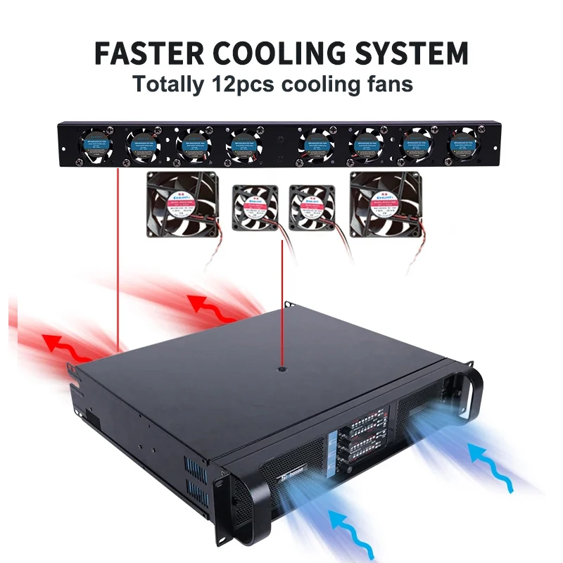 Entrega local fp22000q 4 canais 18/21 polegada subwoofer amplificador super baixo dj áudio ao ar livre mostrar amplificador de áudio profissional