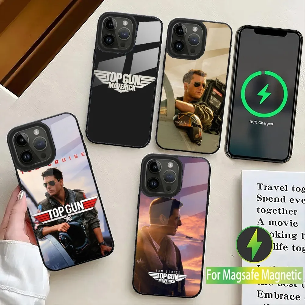 T-Top Movie G-Gun M-Maverick Phone Case For iPhone 16,15,14,13,12,11,Plus,Pro,Max Mini Magsafe Magnetic Wireless Charging