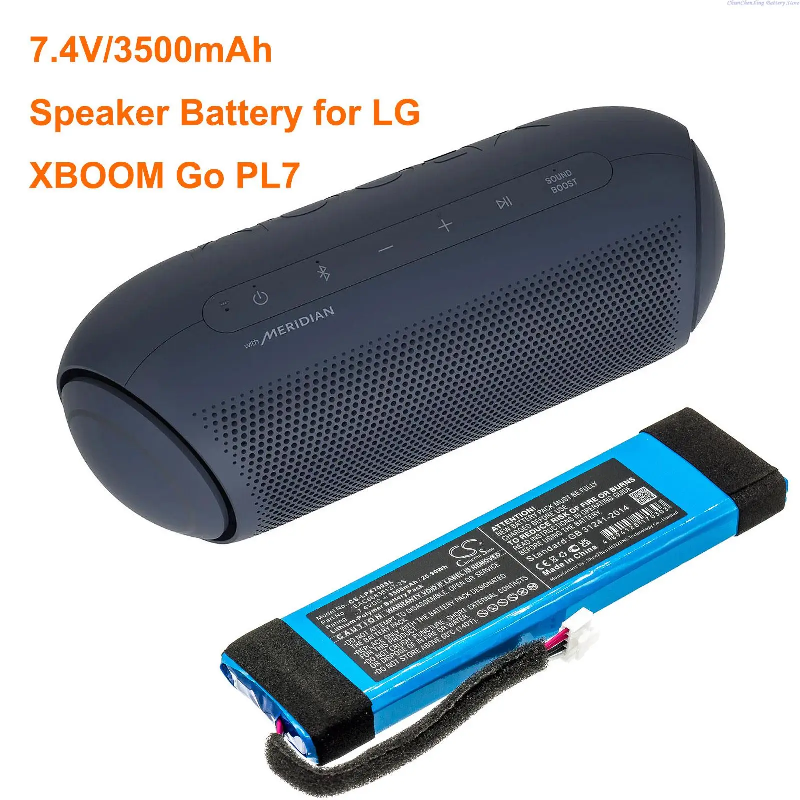 Cameron Sino 3500mAh Speaker Battery EAC66836137-2S for LG XBOOM Go PL7