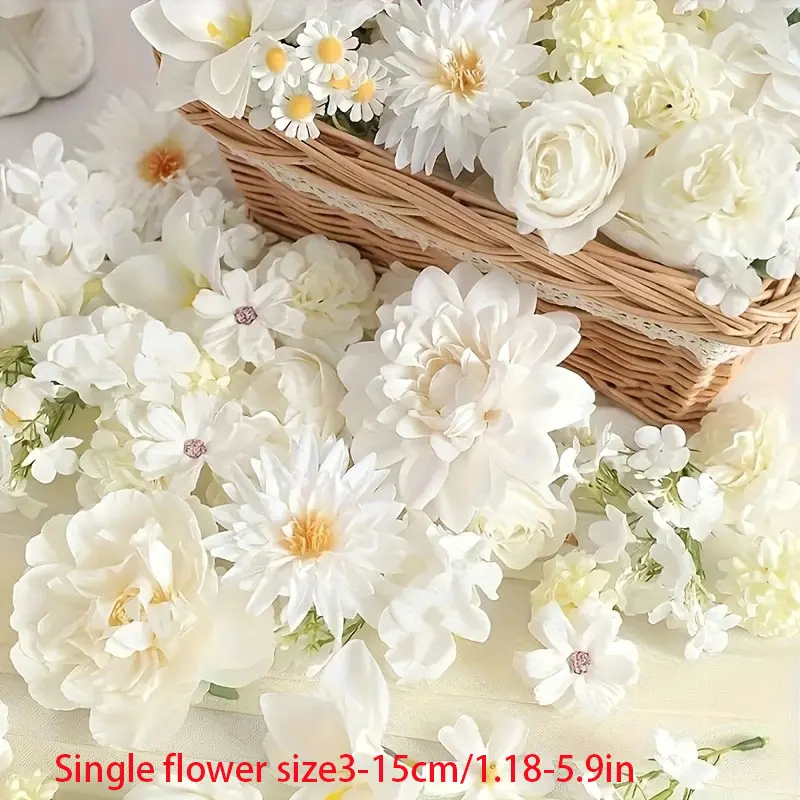 Reproducción Uno a Uno, Flores Artificiales de Color Blanco Lechoso, Ideales para Bodas, San Valentín, Navidad! Se Puede Usar como Ramo de Novia en Bodas, para Testificar la Felicidad; para el Día de San Valentín, para Decorar Regalos, Lleno de Amor; para Navidad, para Decorar el Árbol de Navidad, la Chimenea, etc. También se Puede Usar para Hacer Coronas, Arreglos Florales y Decoraciones para Diversas Escenas Románticas de Festividades
