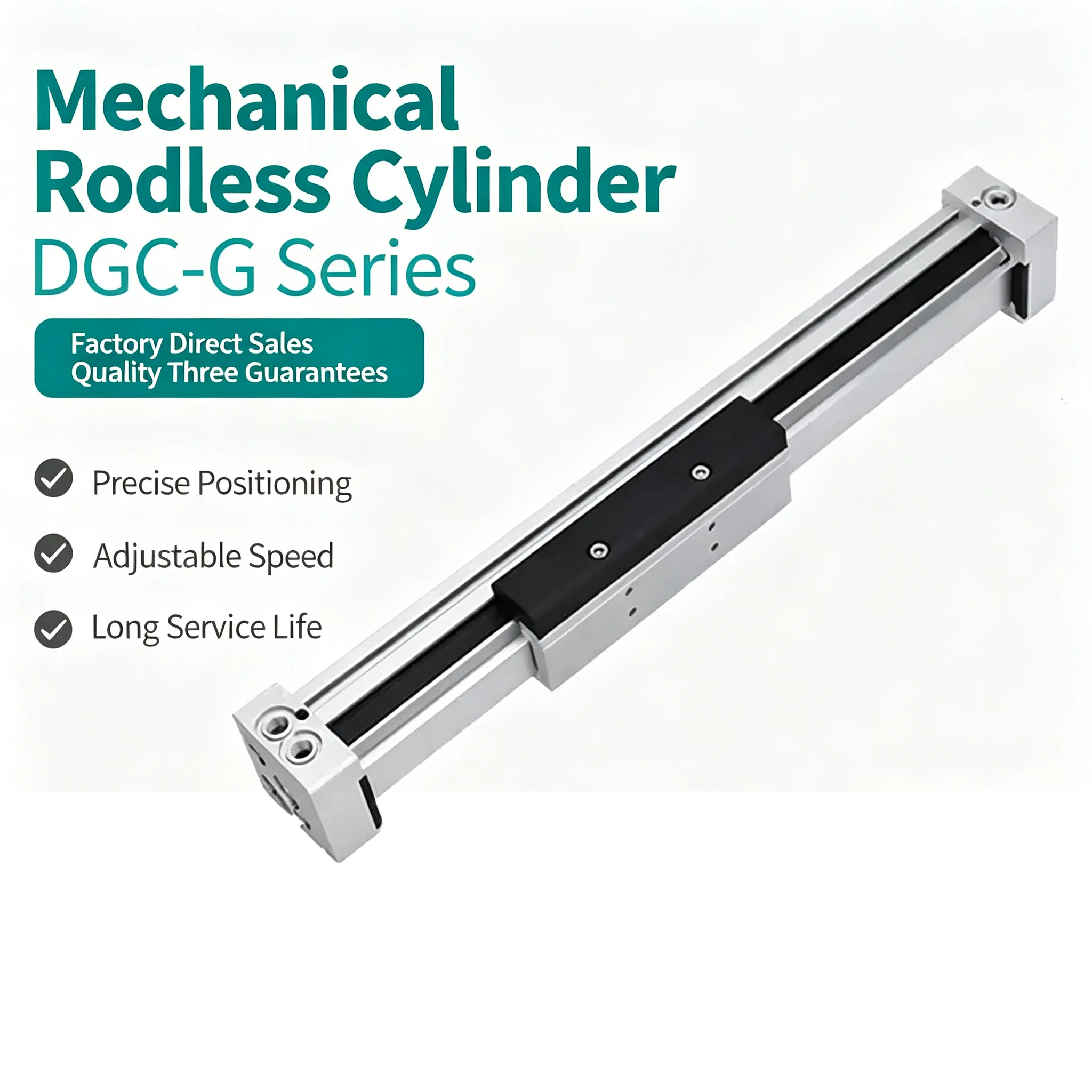 DGC Guide Type Mechanical Air Pneumatic Rodless DGC 18/25/32/40-G-PPV-A Straight Stroke Actuator Mechanical rodless cylinder
