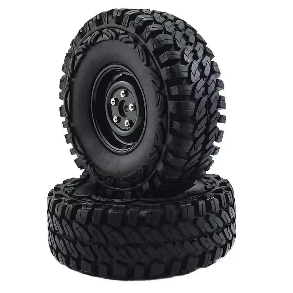 1.9 "1/10 rc crawler caminhão rodas pneus plásticos jantes & 115mm pneus para rc rock carro acessórios